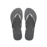 Slim Logo Metallic Flip Flops