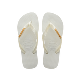 Top Logo Metallic Flip Flops