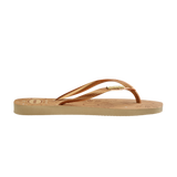Slim Square Metallic Party Flip Flops