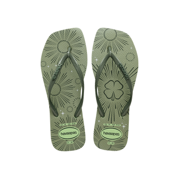 Slim Square Metallic Party Flip Flops