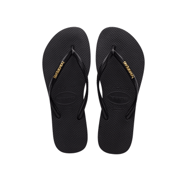 Slim Logo Metallic Flip Flops - Havaianas Singapore