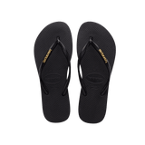 Slim Logo Metallic Flip Flops - Havaianas Singapore