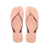Slim Square Logo Metallic Flip Flops