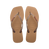 Slim Square Logo Metallic Flip Flops
