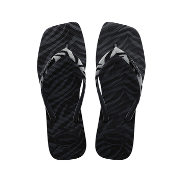 Slim Square Velvet Flip Flops