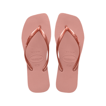 Slim Square Solid Flip Flops